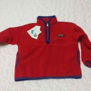 Child's red fleece pullover